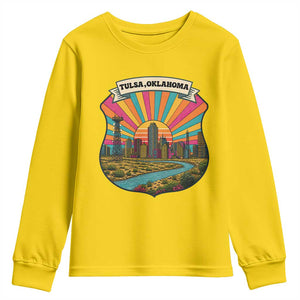 Route Highway 66 Tulsa Oklahoma Youth Sweatshirt Mother Road Travel Gift TS12 Daisy Print Your Wear