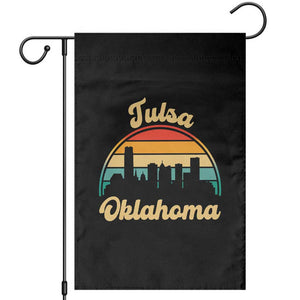 Vintage Tulsa Oklahoma Pride Garden Flag Proud Oklahoman Gift TS12 Black Print Your Wear