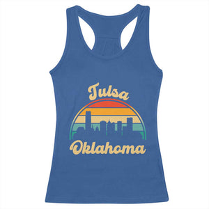 Vintage Tulsa Oklahoma Pride Racerback Tank Top Proud Oklahoman Gift TS12 Royal Blue Print Your Wear