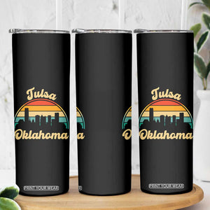 Vintage Tulsa Oklahoma Pride Skinny Tumbler Proud Oklahoman Gift TS12 Print Your Wear