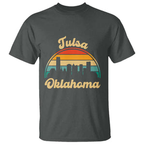 Vintage Tulsa Oklahoma Pride T Shirt Proud Oklahoman Gift TS12 Dark Heather Print Your Wear
