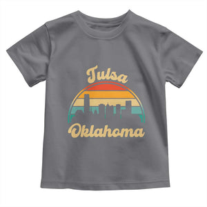 Vintage Tulsa Oklahoma Pride Toddler T Shirt Proud Oklahoman Gift TS12 Charcoal Print Your Wear