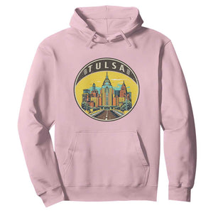 Vintage Tulsa Oklahoma Cityscape Pride Hoodie TS12 Light Pink Print Your Wear