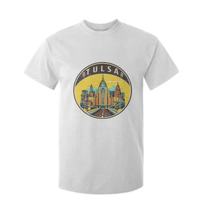 Vintage Tulsa Oklahoma Cityscape Pride T Shirt For Kid TS12 White Print Your Wear