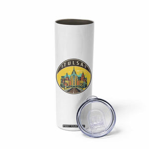 Vintage Tulsa Oklahoma Cityscape Pride Skinny Tumbler TS12 Print Your Wear