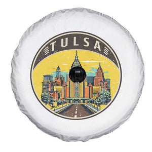 Vintage Tulsa Oklahoma Cityscape Pride Spare Tire Cover TS12 Print Your Wear