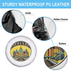 Vintage Tulsa Oklahoma Cityscape Pride Spare Tire Cover TS12 Print Your Wear