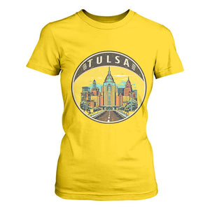Vintage Tulsa Oklahoma Cityscape Pride T Shirt For Women TS12 Daisy Print Your Wear