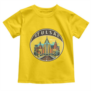 Vintage Tulsa Oklahoma Cityscape Pride Toddler T Shirt TS12 Daisy Print Your Wear