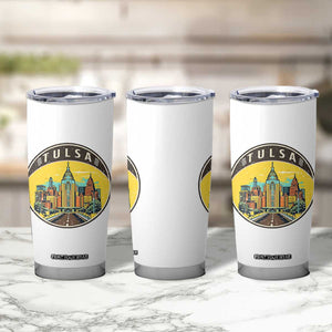 Vintage Tulsa Oklahoma Cityscape Pride Tumbler Cup TS12 Print Your Wear