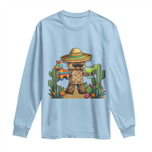 Cinco De Mayo Mexican Gamer Long Sleeve Shirt Video Game Fiesta Gift TS12 Light Blue Print Your Wear