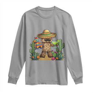Cinco De Mayo Mexican Gamer Long Sleeve Shirt Video Game Fiesta Gift TS12 Sport Gray Print Your Wear