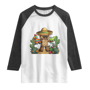 Cinco De Mayo Mexican Gamer Raglan Shirt Video Game Fiesta Gift TS12 White Heather Charcoal Print Your Wear