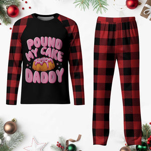 Funny Adult Humor Plaid Pajama Set Pound My Cake Daddy TS12 Buffalo Plaid Print Your Wear