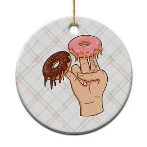 2 In The Pink 1 In The Stink Ceramic Ornament Funny Donut Adult Humor TS12 1pc Christmas Plaid Print Your Wear