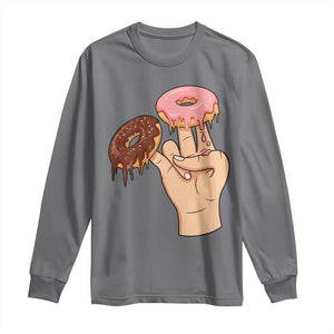 2 In The Pink 1 In The Stink Long Sleeve Shirt Funny Donut Adult Humor TS12 Charcoal Print Your Wear