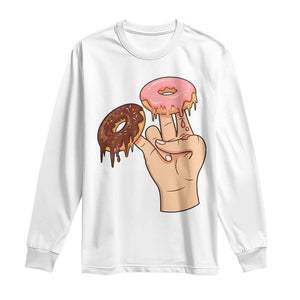 2 In The Pink 1 In The Stink Long Sleeve Shirt Funny Donut Adult Humor TS12 White Print Your Wear