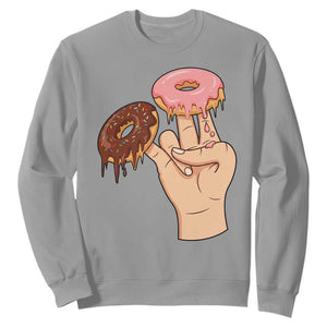 2 In The Pink 1 In The Stink Sweatshirt Funny Donut Adult Humor TS12 Sport Gray Print Your Wear
