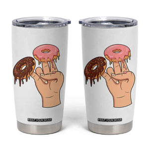 2 In The Pink 1 In The Stink Tumbler Cup Funny Donut Adult Humor TS12 White Print Your Wear