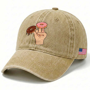 2 In The Pink 1 In The Stink Washed Cotton Baseball Cap Funny Donut Adult Humor TS12 Print Your Wear
