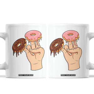 2 In The Pink 1 In The Stink Coffee Mug Funny Donut Adult Humor TS12 White Print Your Wear
