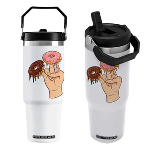 2 In The Pink 1 In The Stink Flip Straw Tumbler Funny Donut Adult Humor TS12 One Size: 30 oz White Print Your Wear