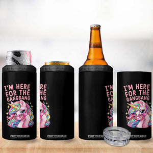 Funny Adult Humor 4 in 1 Can Cooler Tumbler I Am Here For The Gangb*ng TS12 Print Your Wear