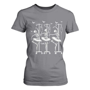 Emergency Room RN Nurse Halloween T Shirt For Women Dancing Skeleton TS12 Charcoal Print Your Wear