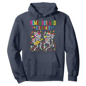 Dia De Los Muertos Skeleton Hoodie Remember And Celebrate Mexican Festival TS12 Navy Print Your Wear