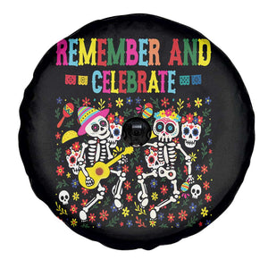 Dia De Los Muertos Skeleton Spare Tire Cover Remember And Celebrate Mexican Festival TS12 Print Your Wear