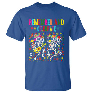 Dia De Los Muertos Skeleton T Shirt Remember And Celebrate Mexican Festival TS12 Royal Blue Print Your Wear