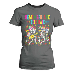 Dia De Los Muertos Skeleton T Shirt For Women Remember And Celebrate Mexican Festival TS12 Dark Heather Print Your Wear