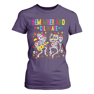 Dia De Los Muertos Skeleton T Shirt For Women Remember And Celebrate Mexican Festival TS12 Purple Print Your Wear