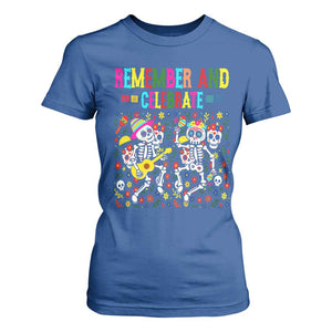 Dia De Los Muertos Skeleton T Shirt For Women Remember And Celebrate Mexican Festival TS12 Royal Blue Print Your Wear