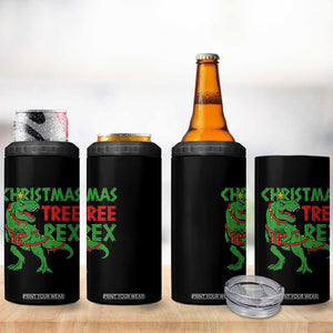 Christmas Dinosaur 4 in 1 Can Cooler Tumbler Funny Tree Rex Xmas Light TS12 Print Your Wear