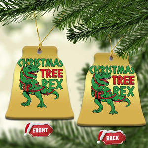 Xmas Dinosaur Christmas Ornament Funny Tree Rex Xmas Light TS12 Bell Flake Gold Print Your Wear