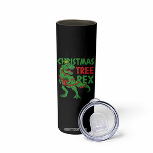 Christmas Dinosaur Skinny Tumbler Funny Tree Rex Xmas Light TS12 Print Your Wear