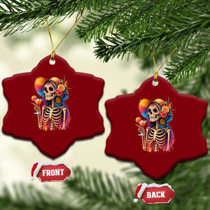 Funny Summer Sugar Skull Cocktail Lover Ceramic Ornament TS12 Print Your Wear