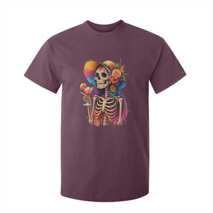 Funny Summer Sugar Skull Cocktail Lover T Shirt For Kid TS12 Maroon Print Your Wear