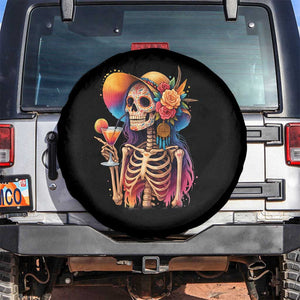 Funny Summer Sugar Skull Cocktail Lover Spare Tire Cover TS12 No hole Black Print Your Wear