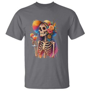Funny Summer Sugar Skull Cocktail Lover T Shirt TS12 Charcoal Print Your Wear
