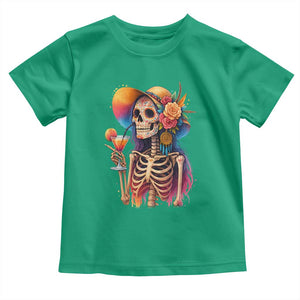 Funny Summer Sugar Skull Cocktail Lover Toddler T Shirt TS12 Irish Green Print Your Wear