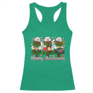 Christmas Nurse Racerback Tank Top Funny Merry Nursemas Pine Tree TS12 Irish Green Print Your Wear