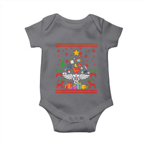 Funny Christmas Healthcare Worker Baby Onesie Nurses And Doctors Pine Tree TS12 Charcoal Print Your Wear