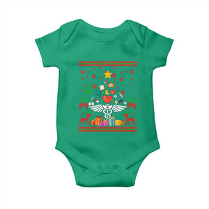 Funny Christmas Healthcare Worker Baby Onesie Nurses And Doctors Pine Tree TS12 Irish Green Print Your Wear