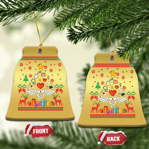 Funny Xmas Healthcare Worker Christmas Ornament Nurses And Doctors Pine Tree TS12 Bell Flake Gold Print Your Wear