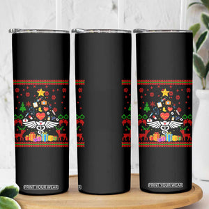 Funny Christmas Healthcare Worker Skinny Tumbler Nurses And Doctors Pine Tree TS12 Print Your Wear