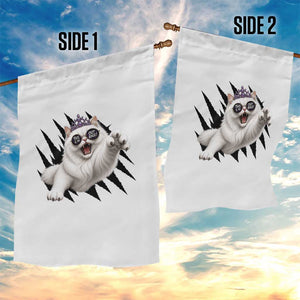 Funny Princess Cat With Featuring Scratch Effect Printed Garden Flag This Is An Outrage