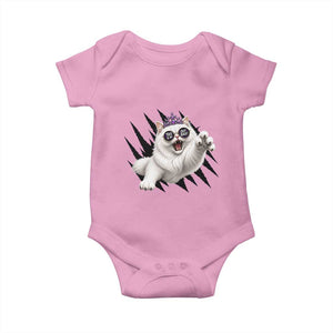 Funny Princess Cat With Featuring Scratch Effect Printed Baby Onesie This Is An Outrage