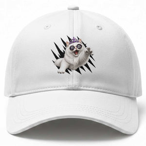 Funny Princess Cat With Featuring Scratch Effect Printed Baseball Cap This Is An Outrage